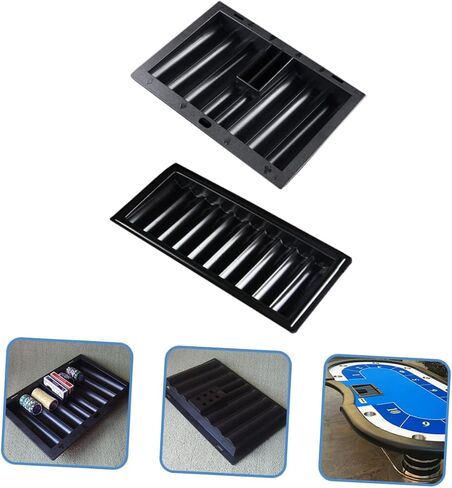 UPKOCH 2pcs Plastic Poker Chip Tray Lid Thick Table Chip Rack for Game Night Poker Tournaments and Social Gatherings in Saudi Arabia