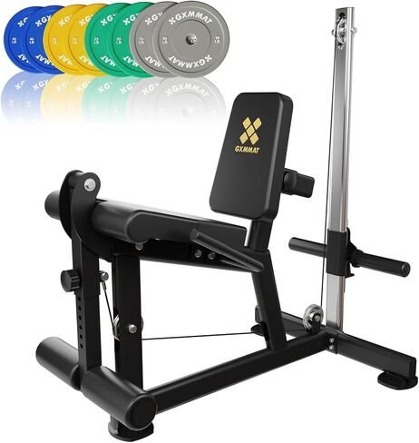 GXMMAT Leg Extension and Curl Machine - Professional Lower Body Workout Equipment for Home Gym, 400lbs Capacity with Adjustable Backrest & Leg Roller, Compact Design (47.24"x42.13"x16.54") in Kuwait
