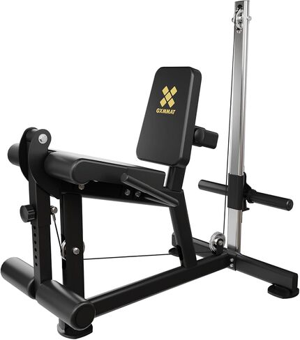 GXMMAT Leg Extension and Curl Machine - Professional Lower Body Workout Equipment for Home Gym, 400lbs Capacity with Adjustable Backrest & Leg Roller, Compact Design (47.24"x42.13"x16.54") in Kuwait