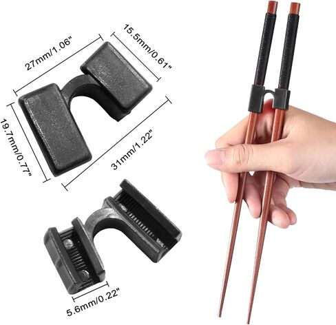 Uenhoy 5 Pcs Resuable Chopstick Helpers Chopsticks Training Connectors for Many Age, Plastic Chopstick Holders, Multi-color in Kuwait