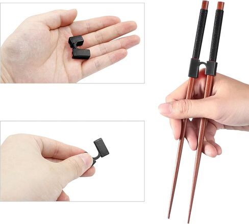 Uenhoy 5 Pcs Resuable Chopstick Helpers Chopsticks Training Connectors for Many Age, Plastic Chopstick Holders, Multi-color in Kuwait