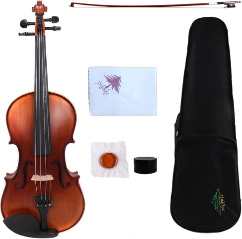 Generic 16inch Full Size Black Viola Maple Spruce Wood Ebony Fittings with Viola Case Bow (Brown) in Saudi Arabia