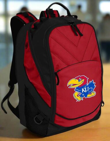 حقيبة ظهر Broad Bay Kansas Jayhawks الرسمية لجامعة كانساس مع قسم للكمبيوتر المحمول (أحمر) in Saudi Arabia