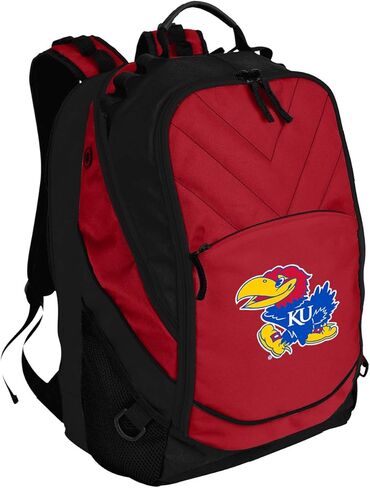 حقيبة ظهر Broad Bay Kansas Jayhawks الرسمية لجامعة كانساس مع قسم للكمبيوتر المحمول (أحمر) in Saudi Arabia