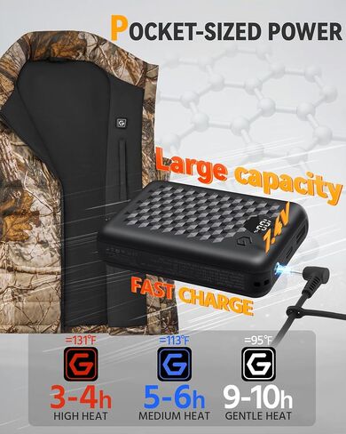 Wulcea Graphene Heated Vest For Women 7.4V Fast Charge Large Capacity Battery in Saudi Arabia