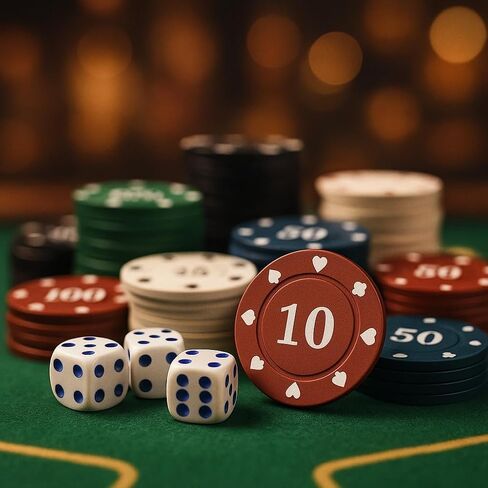 100 Pcs Plastic Poker Chips Set with Denominations, Includes Storage Bag & Mini Poker Deck - Professional Grade for Casino, Blackjack, Mahjong & Game Nights in Saudi Arabia