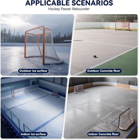 Hockey Training Equipment, Hockey Passer Rebounder, Portable 26" Triangle Trainer with Rubber Feet & Spikes, Heavy-Duty Steel for Passing & Stickhandling in Saudi Arabia