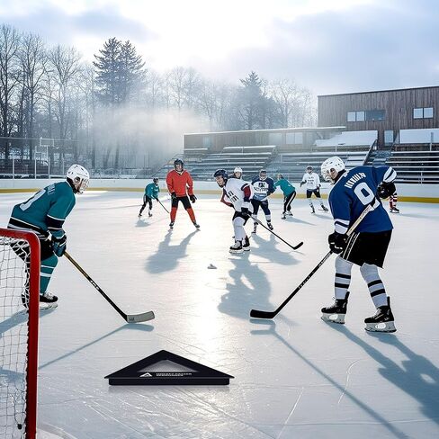 Hockey Training Equipment, Hockey Passer Rebounder, Portable 26" Triangle Trainer with Rubber Feet & Spikes, Heavy-Duty Steel for Passing & Stickhandling in Saudi Arabia