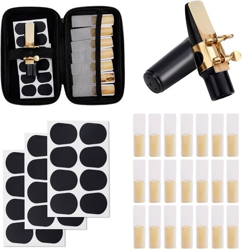 مجموعة استبدال ألتو ساكسفون مكونة من 49 قطعة، وملحقات أجزاء الساكسفون، بما في ذلك قطعة فم واحدة، و21 ساكسفونًا، و2.5 قصبة، و24 وسادة لقطعة الفم، وغطاء بلاستيكي واحد، وحقيبة تخزين من أسيتات إيثيلين-فاينيل (EVA) in Kuwait