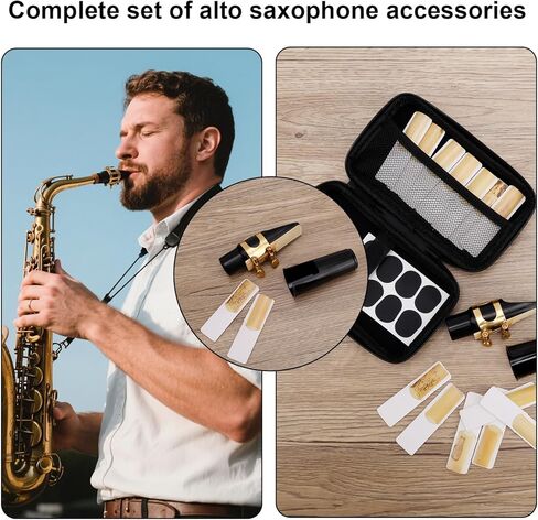 مجموعة استبدال ألتو ساكسفون مكونة من 49 قطعة، وملحقات أجزاء الساكسفون، بما في ذلك قطعة فم واحدة، و21 ساكسفونًا، و2.5 قصبة، و24 وسادة لقطعة الفم، وغطاء بلاستيكي واحد، وحقيبة تخزين من أسيتات إيثيلين-فاينيل (EVA) in Kuwait