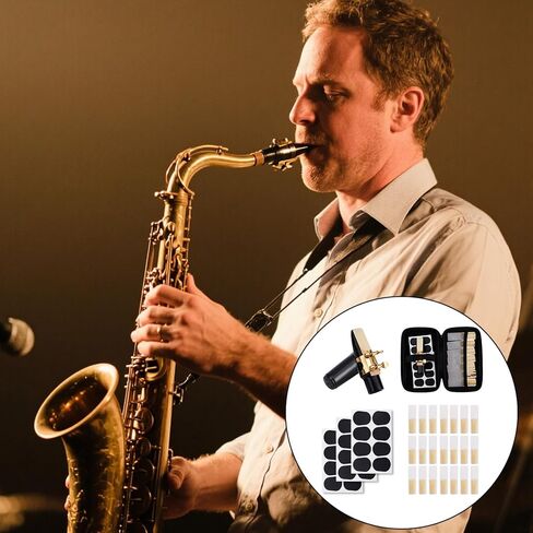 مجموعة استبدال ألتو ساكسفون مكونة من 49 قطعة، وملحقات أجزاء الساكسفون، بما في ذلك قطعة فم واحدة، و21 ساكسفونًا، و2.5 قصبة، و24 وسادة لقطعة الفم، وغطاء بلاستيكي واحد، وحقيبة تخزين من أسيتات إيثيلين-فاينيل (EVA) in Kuwait