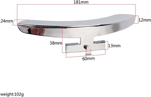 VANZACK Zinc Alloy Banjo Armrest Single Leg Design Durable Replacement Part for Vintage Model Banjos Polished Silver for Music Lovers and Restoration Projects in Saudi Arabia