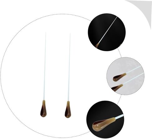 BESPORTBLE 2pcs Music Resin Performance Conducting Sticks for Orchestra Concerts Lightweight Design Durable and Stylish Conductor Tools Enhance Show Performance in Saudi Arabia