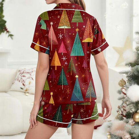 Halloween Pajamas Women Costumes 2025 Pjs 2 Piece Ghost Pumpkin Print Shirts and Shorts Pajama Set Lounge Sleepwear in Kuwait