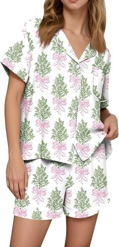 Halloween Pajamas Women Costumes 2025 Pjs 2 Piece Ghost Pumpkin Print Shirts and Shorts Pajama Set Lounge Sleepwear in Saudi Arabia