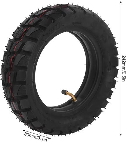 10in Electric Scooter Tire,Inflatable Rubber Tire with 10x2.5in Inner Tube for Scooter Replacement in Saudi Arabia