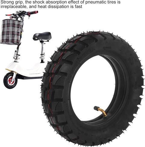 10in Electric Scooter Tire,Inflatable Rubber Tire with 10x2.5in Inner Tube for Scooter Replacement in Saudi Arabia