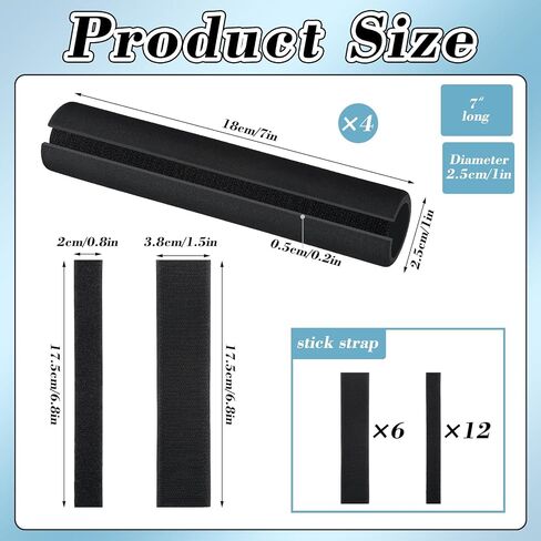 Soulchen 6 Pcs 7 Inches NBR Rubber Foam Handle Grip Anti-Slip Tubing Sleeves Soft Buffer Tube Cover Pad Handle Covers for Fitness Equipment, Tools, Garden Handles in Saudi Arabia