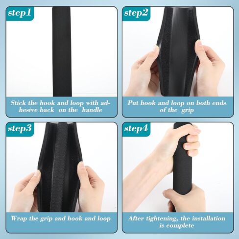 Soulchen 6 Pcs 7 Inches NBR Rubber Foam Handle Grip Anti-Slip Tubing Sleeves Soft Buffer Tube Cover Pad Handle Covers for Fitness Equipment, Tools, Garden Handles in Saudi Arabia