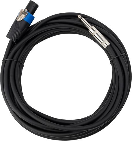 2PCS 15 Feet 12 Gauge Speakon to 1/4 Inch Male Speaker Cables - 15ft 12AWG Speakon to 1/4 TRS Stereo Audio Interconnect Cords - 2 Pack in Saudi Arabia