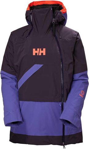 سترة Helly-Hansen Powchaser Asym - سترة تزلج مقاومة للماء للنساء مع تفاصيل نيون، عازل PrimaLoft in Saudi Arabia
