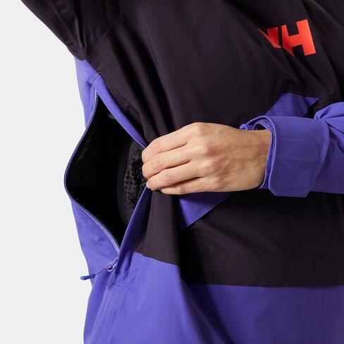سترة Helly-Hansen Powchaser Asym - سترة تزلج مقاومة للماء للنساء مع تفاصيل نيون، عازل PrimaLoft in Saudi Arabia