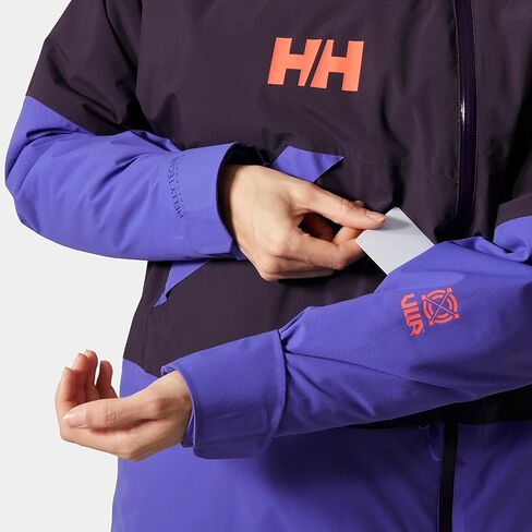 سترة Helly-Hansen Powchaser Asym - سترة تزلج مقاومة للماء للنساء مع تفاصيل نيون، عازل PrimaLoft in Saudi Arabia