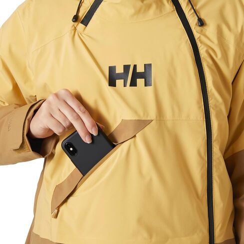 سترة Helly-Hansen Powchaser Asym - سترة تزلج مقاومة للماء للنساء مع تفاصيل نيون، عازل PrimaLoft in Kuwait