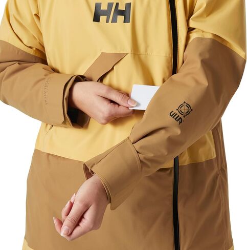 سترة Helly-Hansen Powchaser Asym - سترة تزلج مقاومة للماء للنساء مع تفاصيل نيون، عازل PrimaLoft in Kuwait