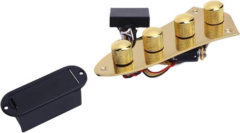 Guitar Bass Preamp Control Plate, 3-Band EQ, Active/Passive Switch, Silver in Saudi Arabia