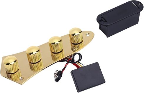 Guitar Bass Preamp Control Plate, 3-Band EQ, Active/Passive Switch, Silver in Saudi Arabia