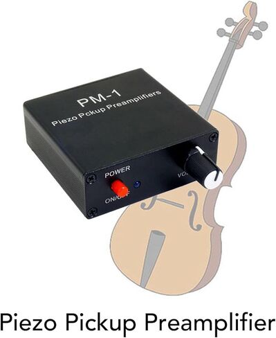 VBESTLIFE Piezo Pickup Preamp Amplifier, Rechargeable Guitar Pickup Preamp with Low Frequency Limit for Guitar, Cello, Violin, Ukulele, Mandolin in Saudi Arabia