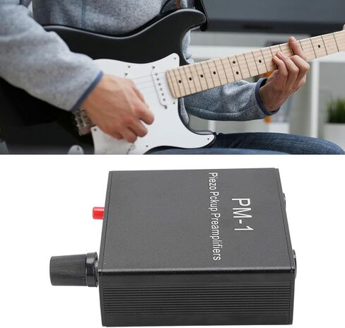 VBESTLIFE Piezo Pickup Preamp Amplifier, Rechargeable Guitar Pickup Preamp with Low Frequency Limit for Guitar, Cello, Violin, Ukulele, Mandolin in Saudi Arabia
