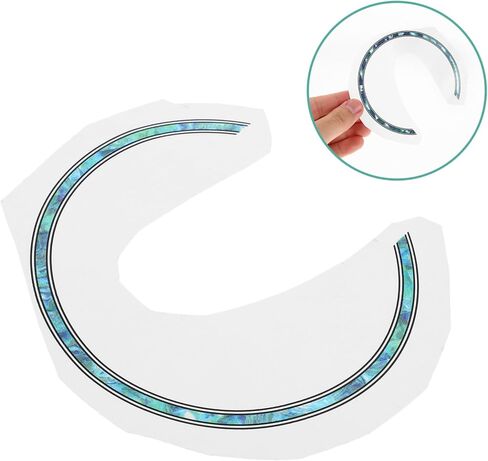 VICASKY Guitar Sound Hole Decal Self-Adhesive Color Changing 3D Rosette Sticker for Acoustic Guitar and Ukulele Accessories 3.93 Inch in Saudi Arabia