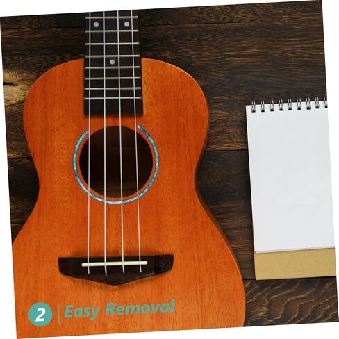 VICASKY Guitar Sound Hole Decal Self-Adhesive Color Changing 3D Rosette Sticker for Acoustic Guitar and Ukulele Accessories 3.93 Inch in Saudi Arabia