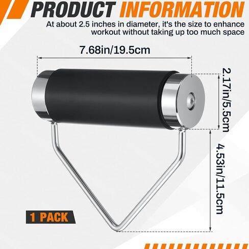 Soulchen Rotating Deadlift Handle 2.5" Weightlifting Gripper for Grip Strength Rolling Handle Grip for Home Gym Fitness Accessory Equipment in Saudi Arabia