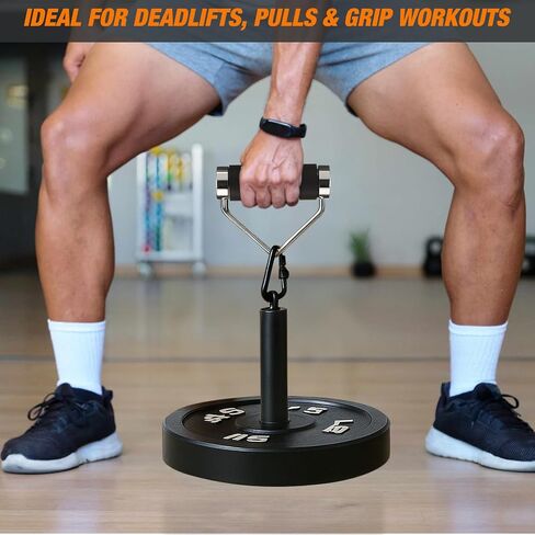 Soulchen Rotating Deadlift Handle 2.5" Weightlifting Gripper for Grip Strength Rolling Handle Grip for Home Gym Fitness Accessory Equipment in Saudi Arabia