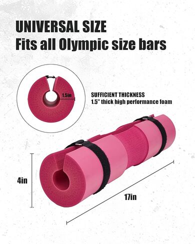 Garvee Barbell Pad, Hip Thrust Pad for Leg Training, Non-slip Thick Foam Squat Pad for Glute Support and Neck & Shoulder Protection with Two Straps, Fits All Olympic Barbell and Smith Machine in Kuwait