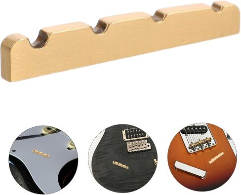 Kisangel Bass Guitar Nut ملحق استبدال الجوز المسطح للباس الكهربائي سهل التركيب وتحسين جودة الصوت in Saudi Arabia