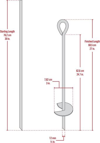 ShelterLogic ShelterAuger 4-Piece 15-Inch Reusable Heavy Duty Steel Earth Auger Anchor Kit with 40-Feet of Rope for Anchoring Shelters, Canopies, and Instant Garages , Silver in Saudi Arabia