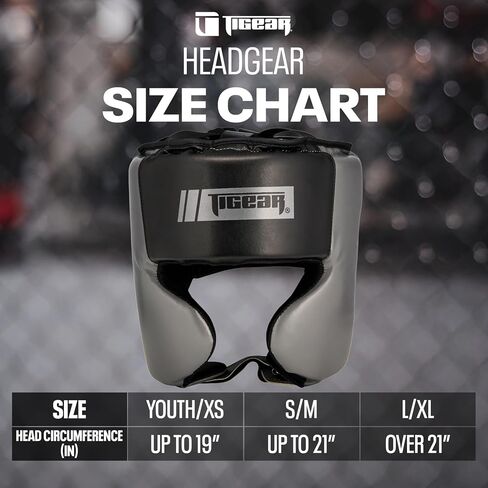 غطاء رأس للملاكمة من TIGEAR Slate Pro-Style | أغطية رأس MMA مفتوحة الوجه للسجال والمواي تاي والكيك بوكسينغ والفنون القتالية | خفيف الوزن، أقصى قدر من الرؤية، بطانة ماصة للرطوبة in Kuwait