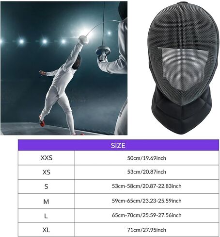 Fencing Helmet Comfortable Breathable for Sparring, Kendo, Sports Accessories, Stabproof Face Cover Gear in Kuwait