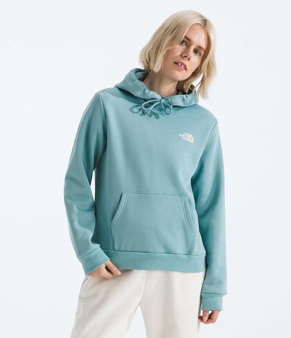 هودي نسائي من The North Face Evolution Floral Cloud | غطاء رأس مكون من قطعتين مع رباط قابل للتعديل، وجيب يد كانجارو in Kuwait
