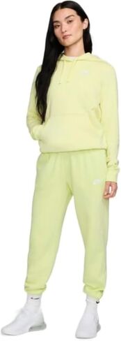 Nike Women's Sportswear Club Fleece Pullover Hoodie, Life Lime (Yellow), Medium in Saudi Arabia