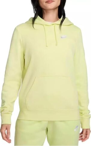 Nike Women's Sportswear Club Fleece Pullover Hoodie, Life Lime (Yellow), Medium in Saudi Arabia