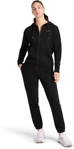 Reebok Women's Rhinestone Full-zip Hoodie, Standard Fit, Midweight Cotton-poly Fabric in Saudi Arabia