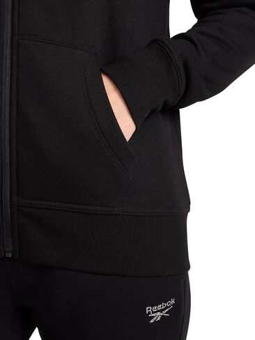 Reebok Women's Rhinestone Full-zip Hoodie, Standard Fit, Midweight Cotton-poly Fabric in Saudi Arabia