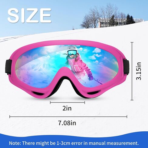 2 Pack Snow Ski Goggles, Snowboard Snow Goggles for Men Women Youth Kids, UV Protection Winter Snow Sports Goggles in Kuwait