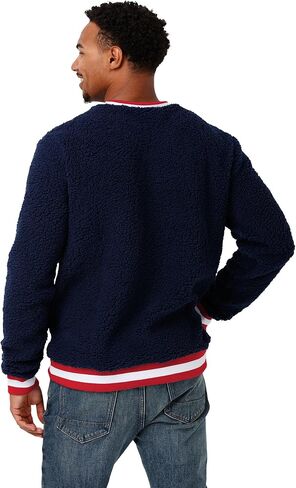 FOCO Men's Standard NFL Logo Sherpa Crewneck Sweater, Team Color in Saudi Arabia
