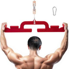 LAT Pull Down Bar with 6 Ergonomic Handles, LAT Pulldown Attachments for Home Gym, Cable Machine Attachment for Men and Women in Kuwait